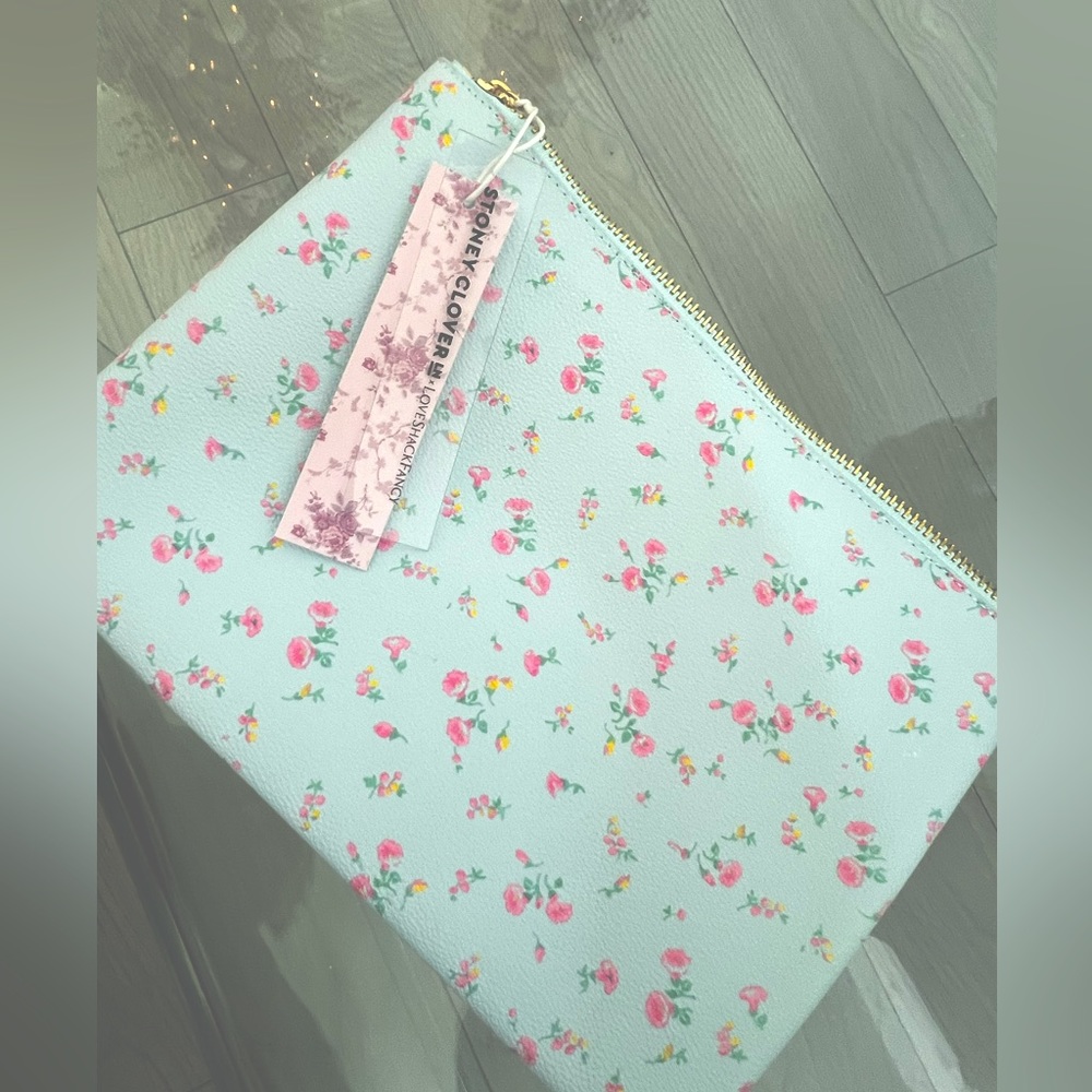 Brand new Stoney clover love Shack Fancy collob flat pouch